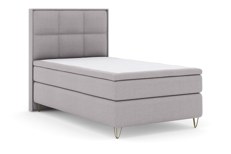 Select No 4 Komplett Sengepakke 120x200 Fast - Lysegrå/V-formede Metallben - Møbler - Senger - Komplett sengepakke