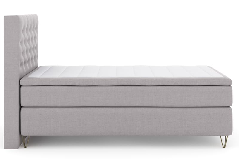 Select No 4 Komplett Sengepakke 120x200 Fast - Lysegrå/V-formede Metallben - Møbler - Senger - Komplett sengepakke