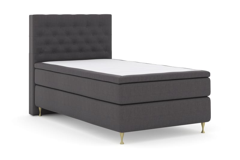 Select No 4 Komplett Sengepakke 120x200 Fast - Mørkegrå/Gullben - Møbler - Senger - Komplett sengepakke