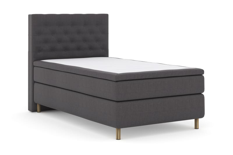 Select No 4 Komplett Sengepakke 120x200 Fast - Mørkegrå/Kobberben - Møbler - Senger - Komplett sengepakke