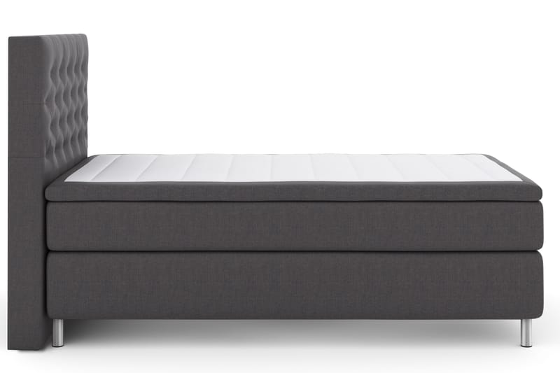 Select No 4 Komplett Sengepakke 120x200 Fast - Mørkegrå/Metallben - Møbler - Senger - Komplett sengepakke