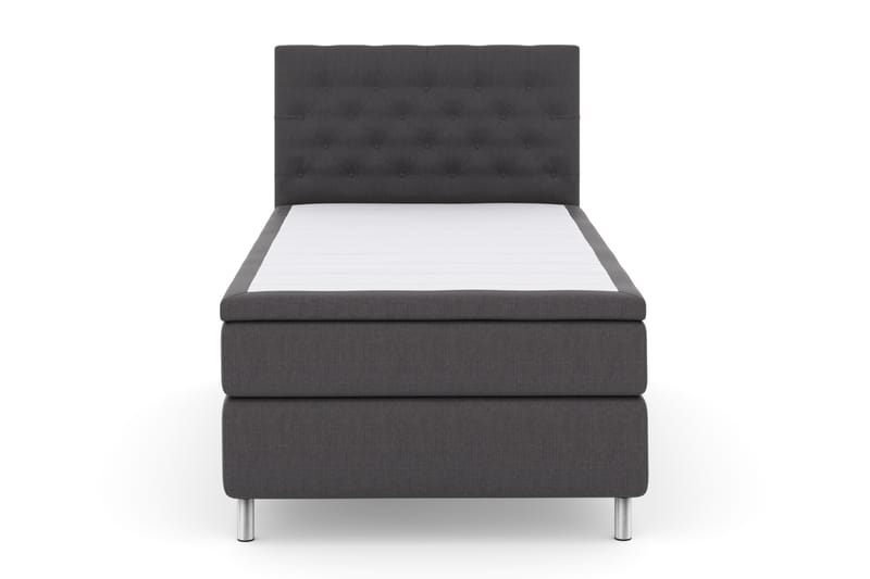 Select No 4 Komplett Sengepakke 120x200 Fast - Mørkegrå/Metallben - Møbler - Senger - Komplett sengepakke
