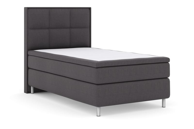 Select No 4 Komplett Sengepakke 120x200 Fast - Mørkegrå/Metallben - Møbler - Senger - Kontinentalsenger
