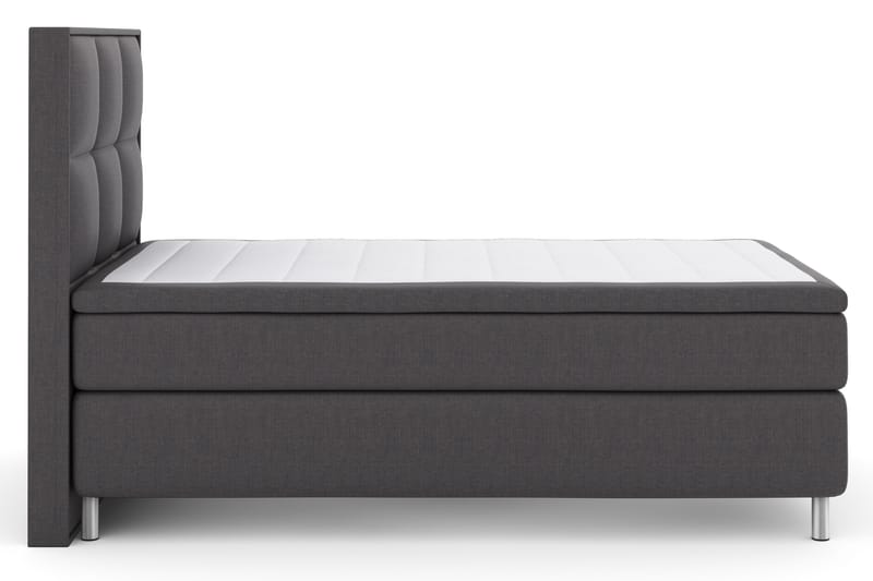 Select No 4 Komplett Sengepakke 120x200 Fast - Mørkegrå/Metallben - Møbler - Senger - Komplett sengepakke