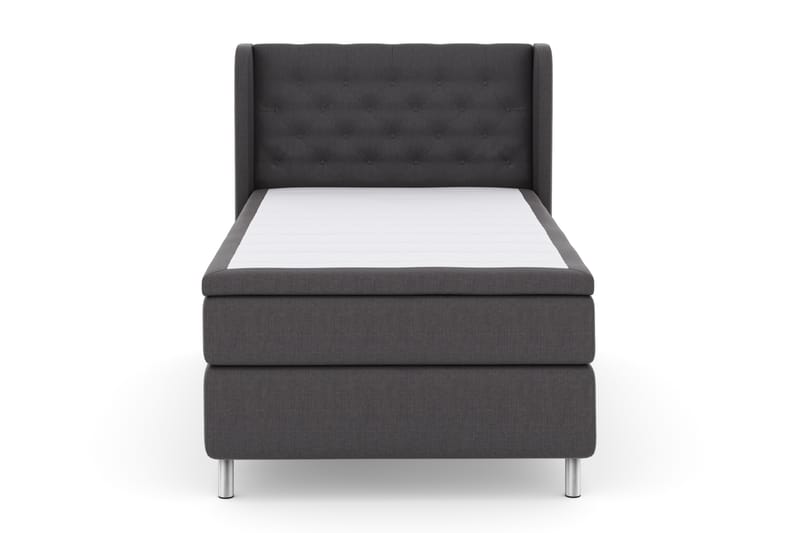 Select No 4 Komplett Sengepakke 120x200 Fast - Mørkegrå/Metallben - Møbler - Senger - Komplett sengepakke