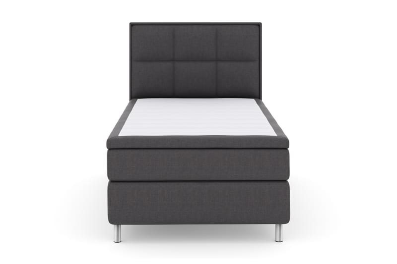 Select No 4 Komplett Sengepakke 120x200 Fast - Mørkegrå/Metallben - Møbler - Senger - Komplett sengepakke