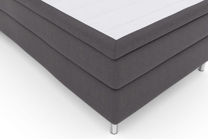 Select No 4 Komplett Sengepakke 120x200 Fast - Mørkegrå/Metallben - Møbler - Senger - Kontinentalsenger