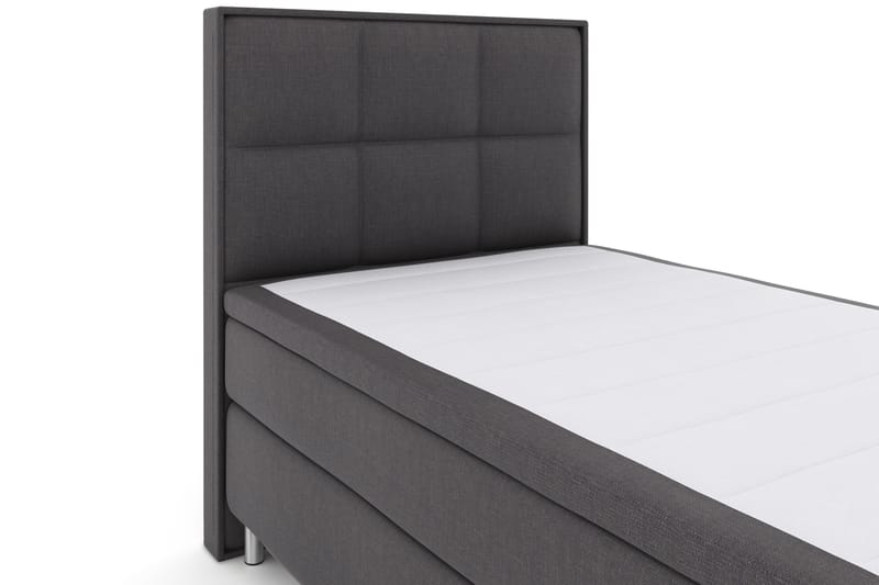 Select No 4 Komplett Sengepakke 120x200 Fast - Mørkegrå/Metallben - Møbler - Senger - Komplett sengepakke