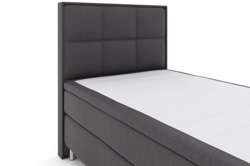Select No 4 Komplett Sengepakke 120x200 Fast - Mørkegrå/Metallben - Møbler - Senger - Kontinentalsenger