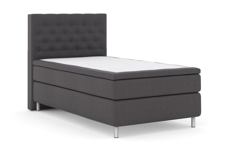Select No 4 Komplett Sengepakke 120x200 Fast - Mørkegrå/Metallben - Møbler - Senger - Komplett sengepakke