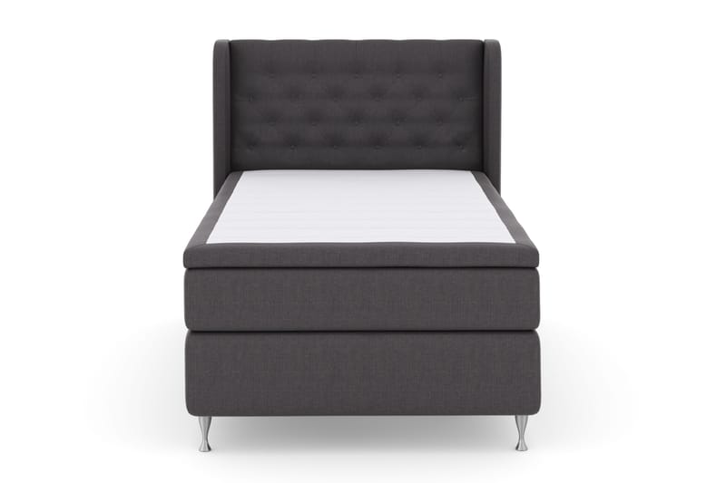 Select No 4 Komplett Sengepakke 120x200 Fast - Mørkegrå/Sølvben - Møbler - Senger - Kontinentalsenger