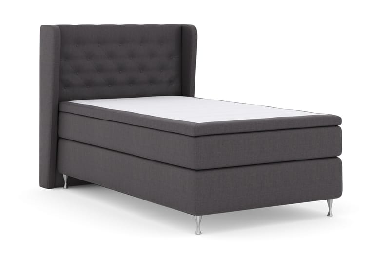 Select No 4 Komplett Sengepakke 120x200 Fast - Mørkegrå/Sølvben - Møbler - Senger - Kontinentalsenger