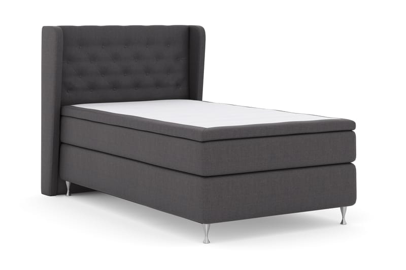 Select No 4 Komplett Sengepakke 120x200 Fast - Mørkegrå/Sølvben - Møbler - Senger - Komplett sengepakke