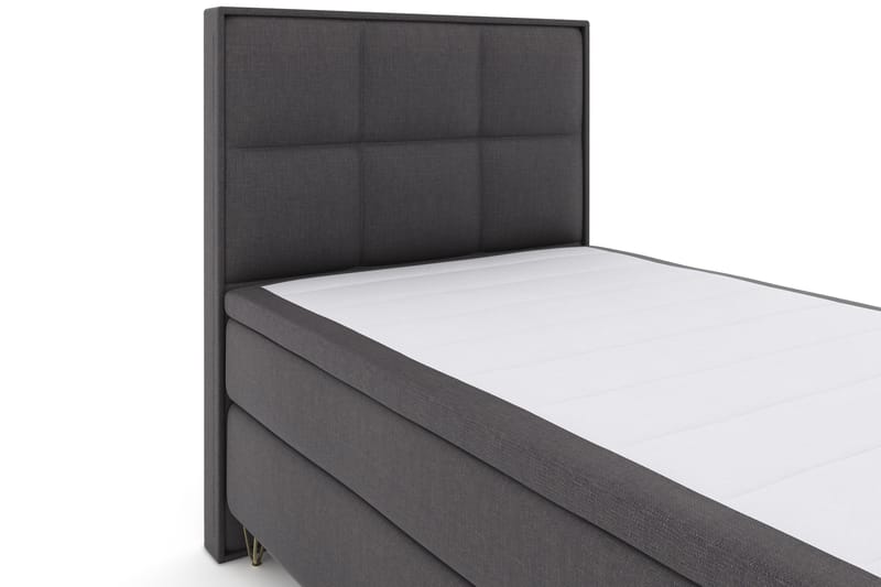 Select No 4 Komplett Sengepakke 120x200 Fast - Mørkegrå/V-formede Metallben - Møbler - Senger - Komplett sengepakke