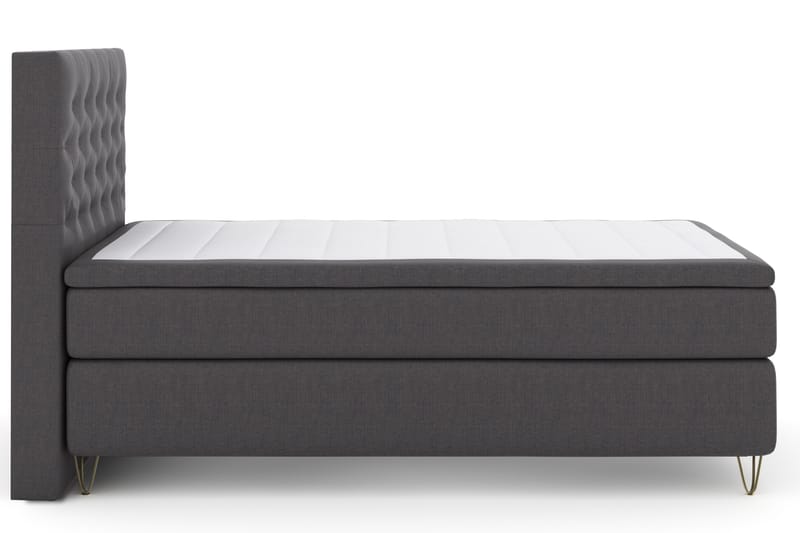 Select No 4 Komplett Sengepakke 120x200 Fast - Mørkegrå/V-formede Metallben - Møbler - Senger - Komplett sengepakke