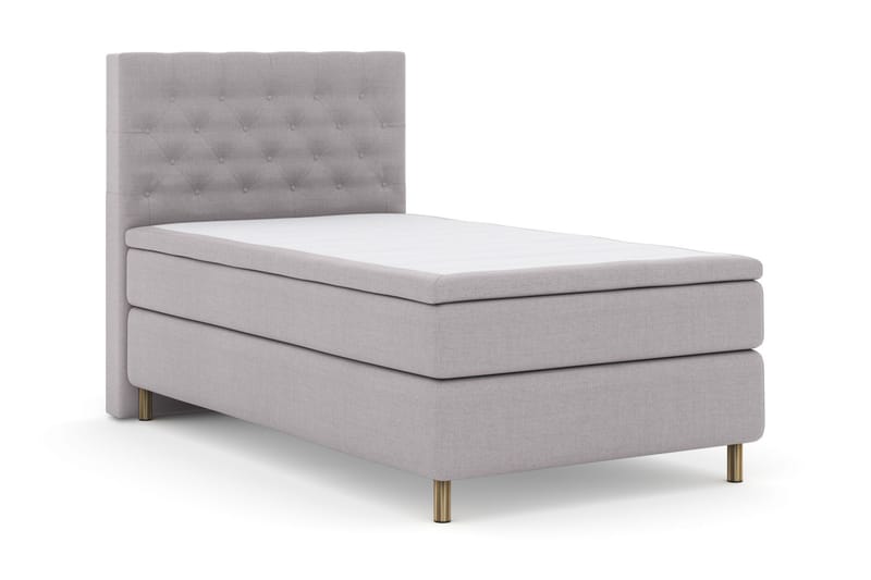Select No 4 Komplett Sengepakke 120x200 Medium - Lysegrå/Kobberben - Møbler - Senger - Komplett sengepakke