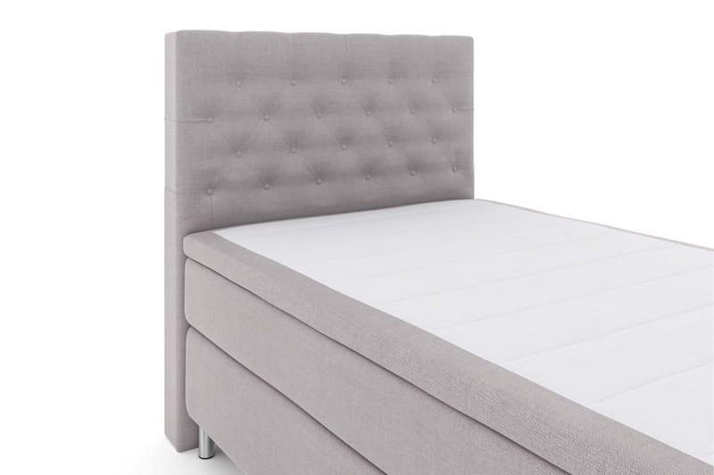 Select No 4 Komplett Sengepakke 120x200 Medium - Lysegrå/Metallben - Møbler - Senger - Kontinentalsenger