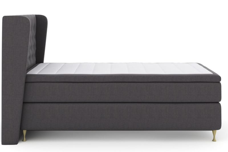 Select No 4 Komplett Sengepakke 120x200 Medium - Mørkegrå/Gullben - Møbler - Senger - Kontinentalsenger