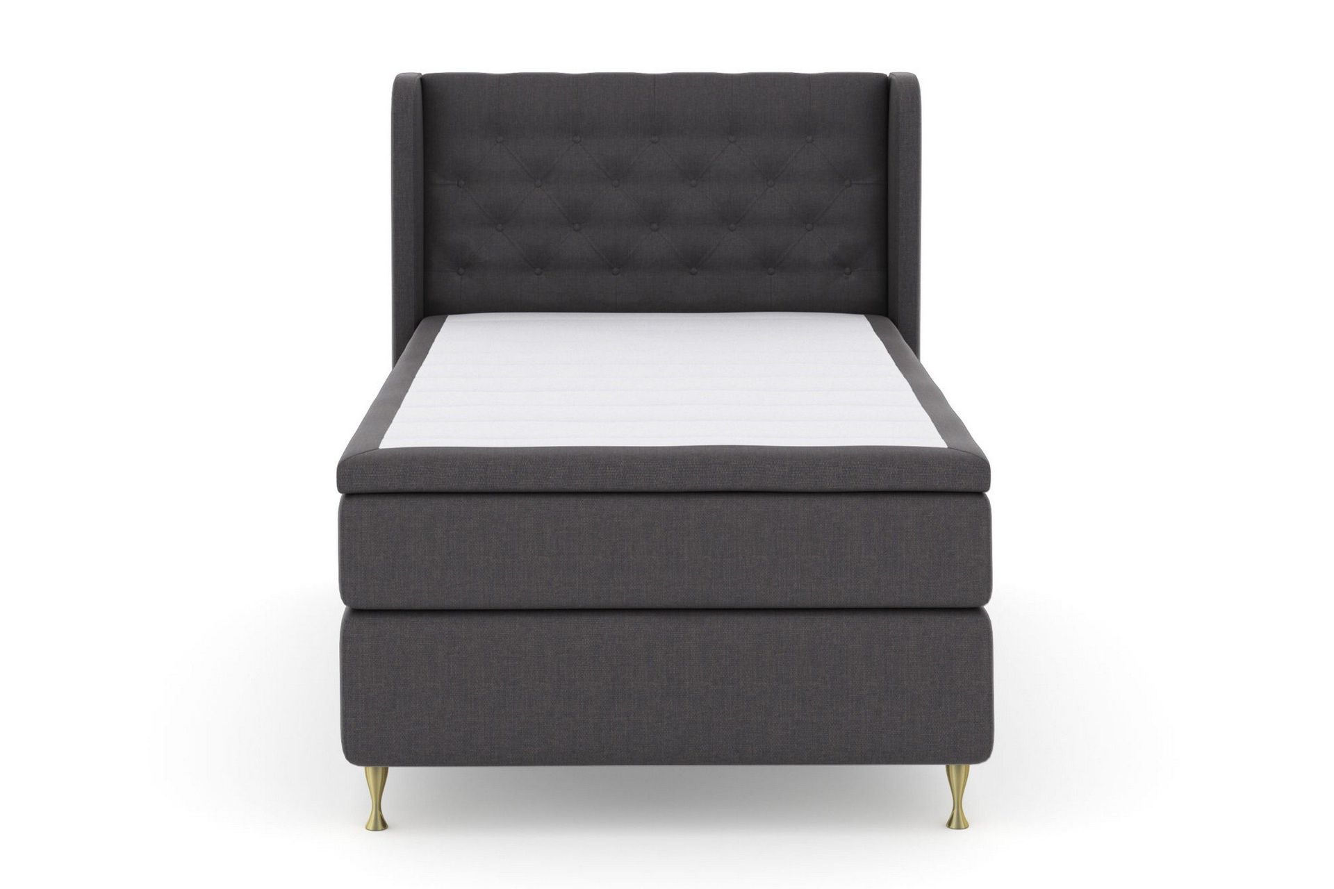 Select No 4 Komplett Sengepakke 120x200 Medium - Mørkegrå/Gullben