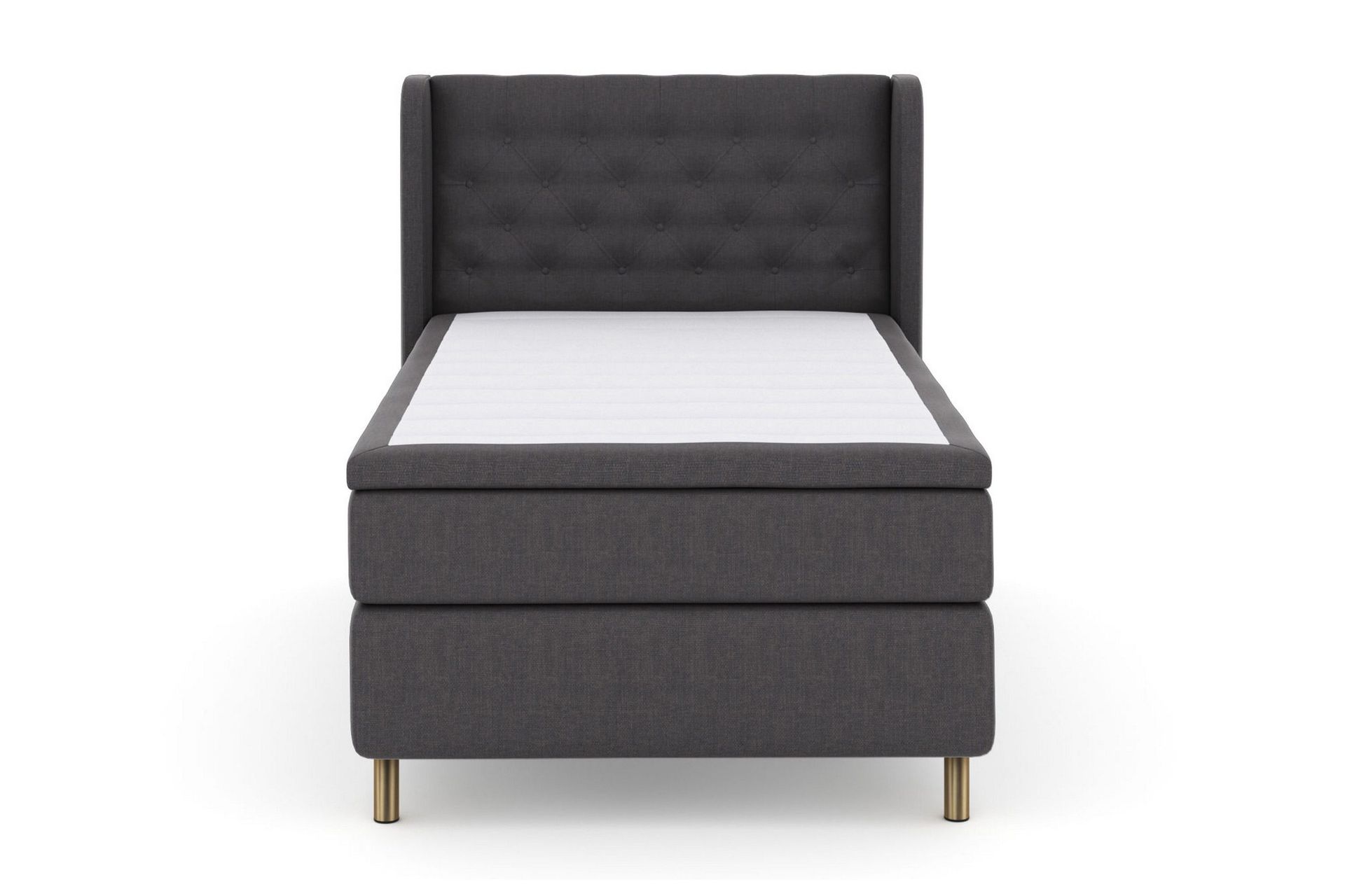 Select No 4 Komplett Sengepakke 120x200 Medium - Mørkegrå/Kobberben