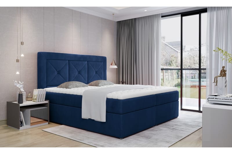 Sidria Sengepakke 140x200 cm - Blå - Komplett sengepakke