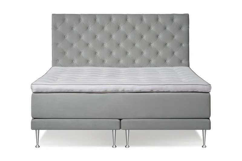 Victoria Komplett Sengepakke 160x200 - Lysegrå - Møbler - Senger - Kontinentalsenger