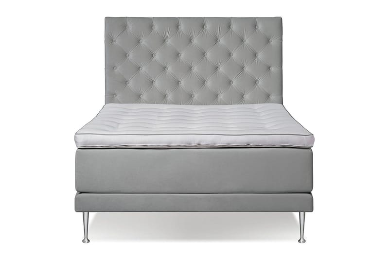 VICTORIA Kontinentalseng 140 - Lysegrå - Møbler - Senger - Kontinentalsenger