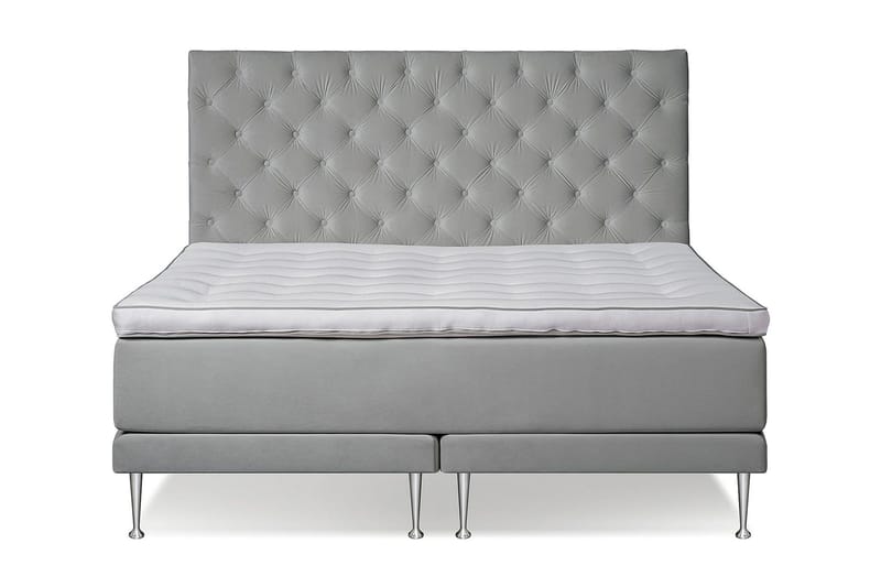 VICTORIA Kontinentalseng 180 - Lysegrå - Møbler - Senger - Kontinentalsenger