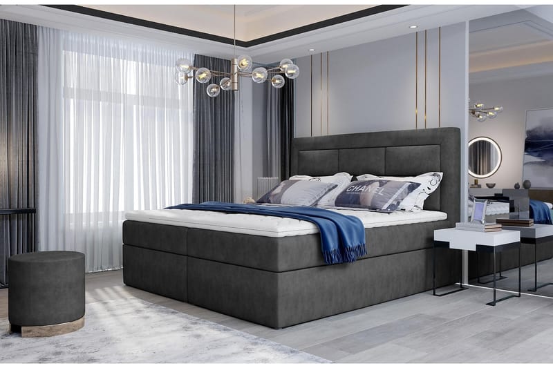 Vivera Sengepakke 160x200 cm - Grå - Komplett sengepakke