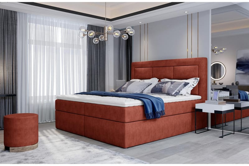 Vivera Sengepakke 160x200 cm - Rød - Komplett sengepakke