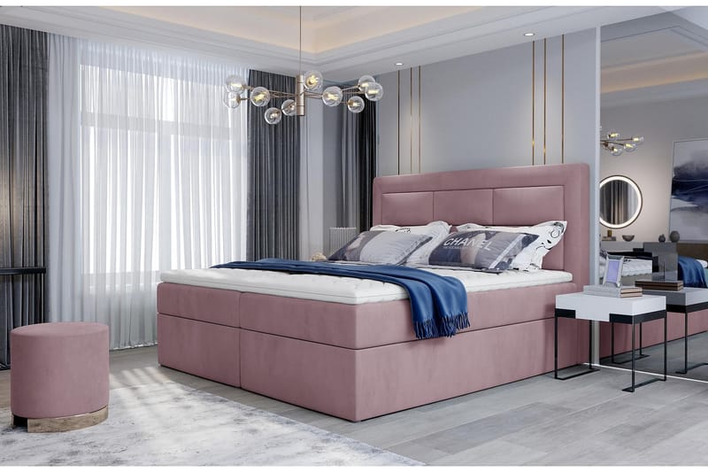 Vivera Sengepakke 180x200 cm - Lyserosa - Møbler - Senger - Komplett sengepakke