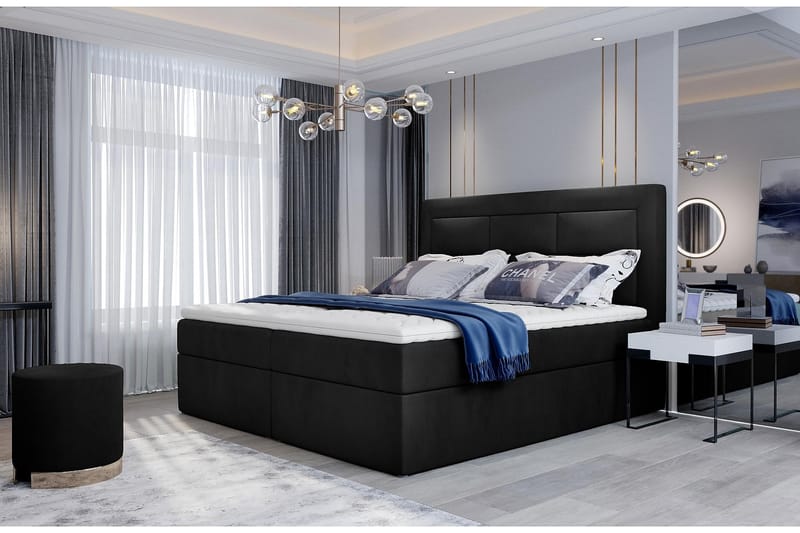 Vivera Sengepakke 180x200 cm - Svart - Møbler - Senger - Komplett sengepakke