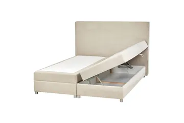 Kontinentalsäng Beliani Minister Beige-Silver, 160x200 cm Beige 160x200 - Møbler - Senger - Kontinentalsenger