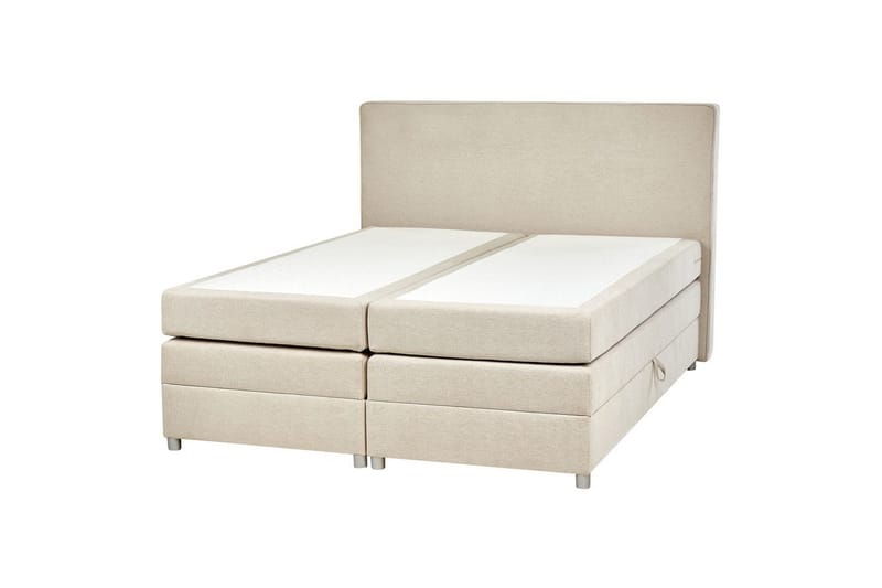 Kontinentalsäng Beliani Minister Beige-Silver, 160x200 cm Beige 160x200 - Møbler - Senger - Kontinentalsenger