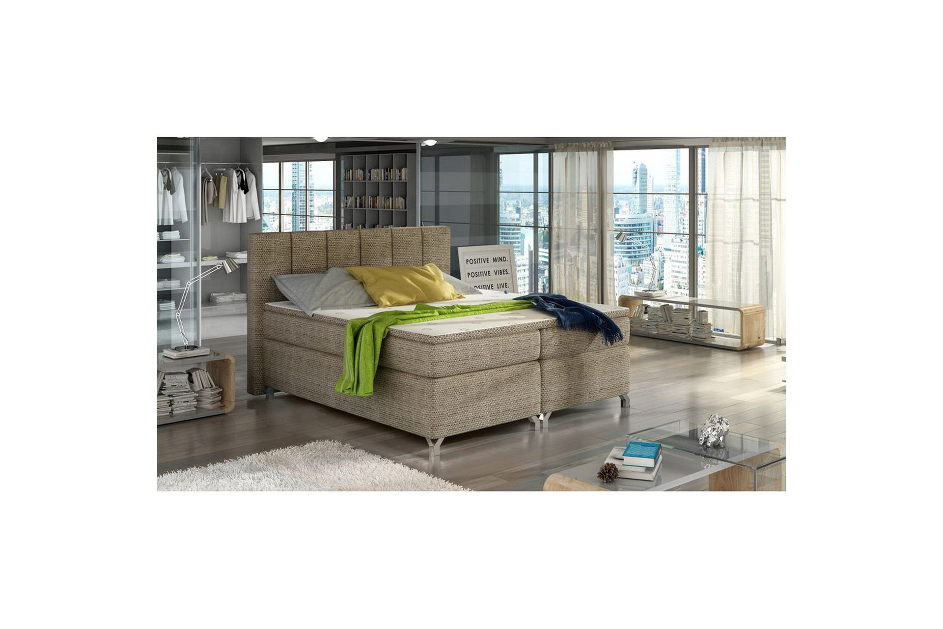 Kontinentalsäng utan ställbar säng Eltap Beige 160x200 DEL -