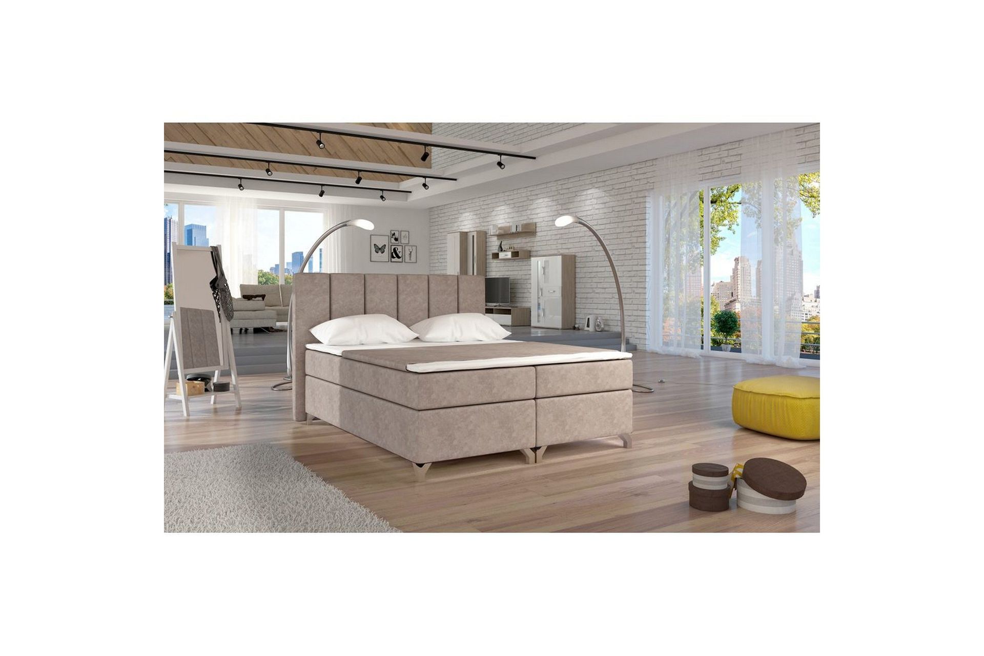 Kontinentalsäng utan ställbar säng Eltap Beige 180x200 29 -