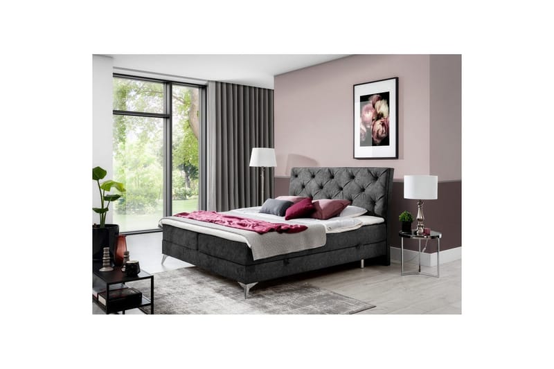 Kontinentalseng Eltap Adel, 160x200 cm, Dora 95, Mørk Grå