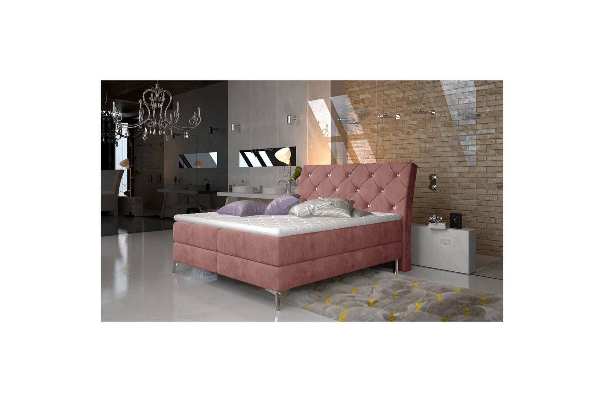 Kontinentalseng Eltap Adel - 180x200 cm, Kronos 29, Rosa