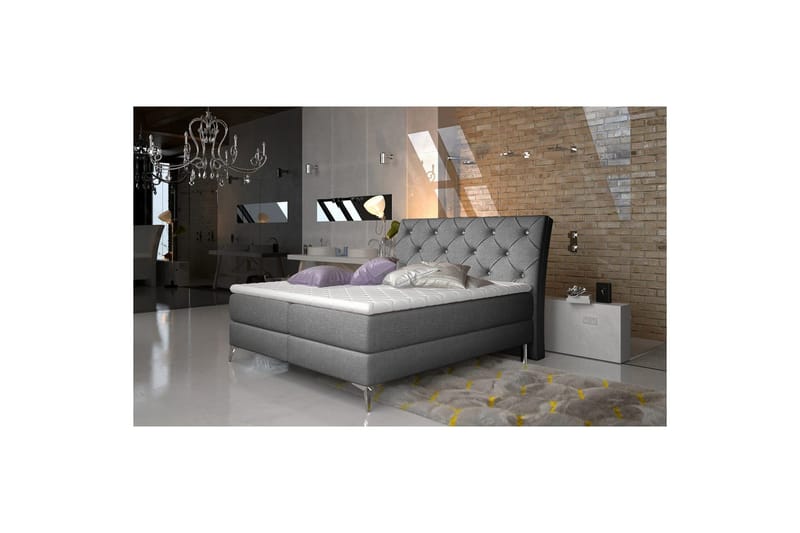 Kontinentalseng Eltap Adel - 180x200 cm, Sawana 05, Grå - Møbler - Senger - Kontinentalsenger