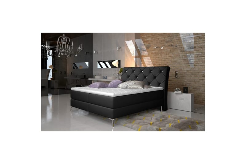 Kontinentalseng Eltap Adel - 180x200 cm, Soft 11, Svart - Møbler - Senger - Kontinentalsenger