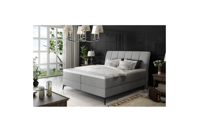 Kontinentalseng Eltap Aderito - 140x200 cm, Sawana 21, Sawana 21 Pasy 2, Grå - Møbler - Senger - Kontinentalsenger