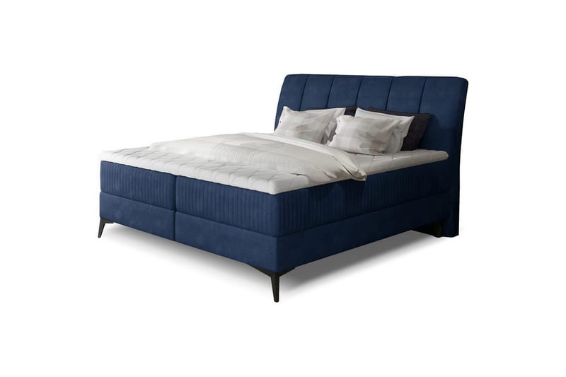 Kontinentalseng Eltap Aderito - 180x200 cm, Kronos 09, Kronos 09 Pasy 2, Mørkeblå - Møbler - Senger - Kontinentalsenger