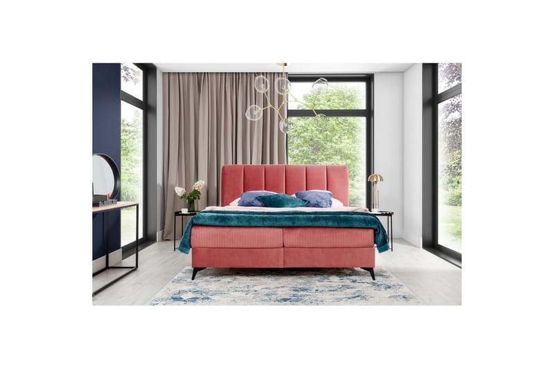 Kontinentalseng Eltap Aderito - 180x200 cm, Kronos 29, Kronos 29 Pasy 2, Rosa - Møbler - Senger - Kontinentalsenger