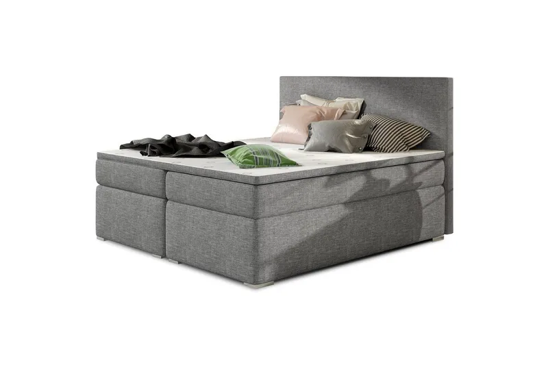Kontinentalseng Eltap Divalo - Sawana 21, Grå, 160x200 cm - Møbler - Senger - Kontinentalsenger