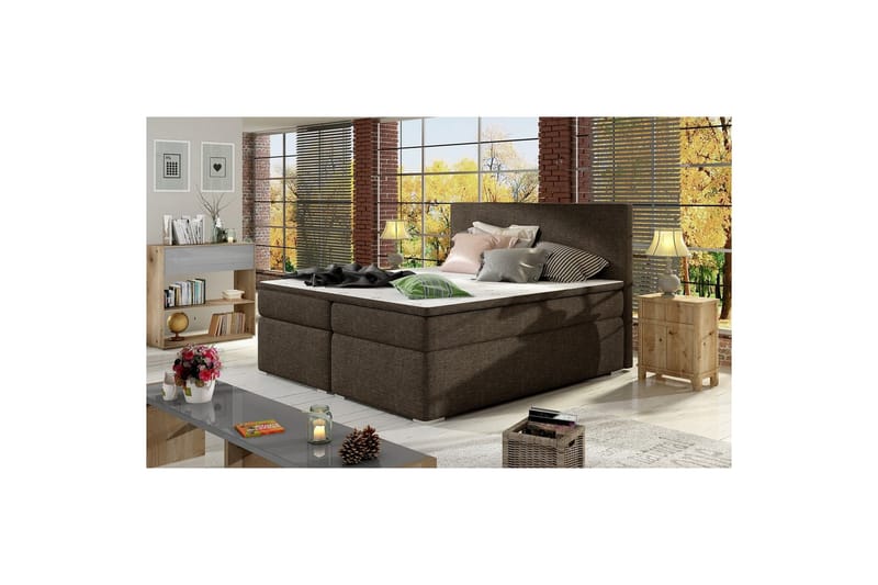 Kontinentalseng Eltap Divalo - Sawana 26, Brun, 140x200 cm - Møbler - Senger - Kontinentalsenger