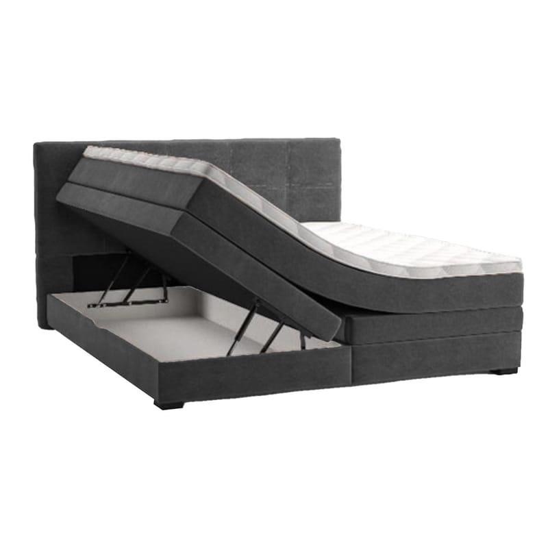 Kontinentalseng HOME4YOU Jeep 160x200 cm Grå - Grå - Møbler - Senger - Kontinentalsenger