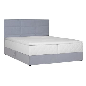 Kontinentalseng HOME4YOU Levi 180x200 cm med madrass grå - Grå - Møbler - Senger - Kontinentalsenger