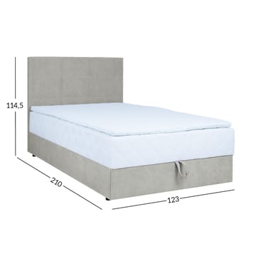 Kontinentalseng Kalen med madrass 120x200 cm - mørk beige - Møbler - Senger - Enkeltsenger