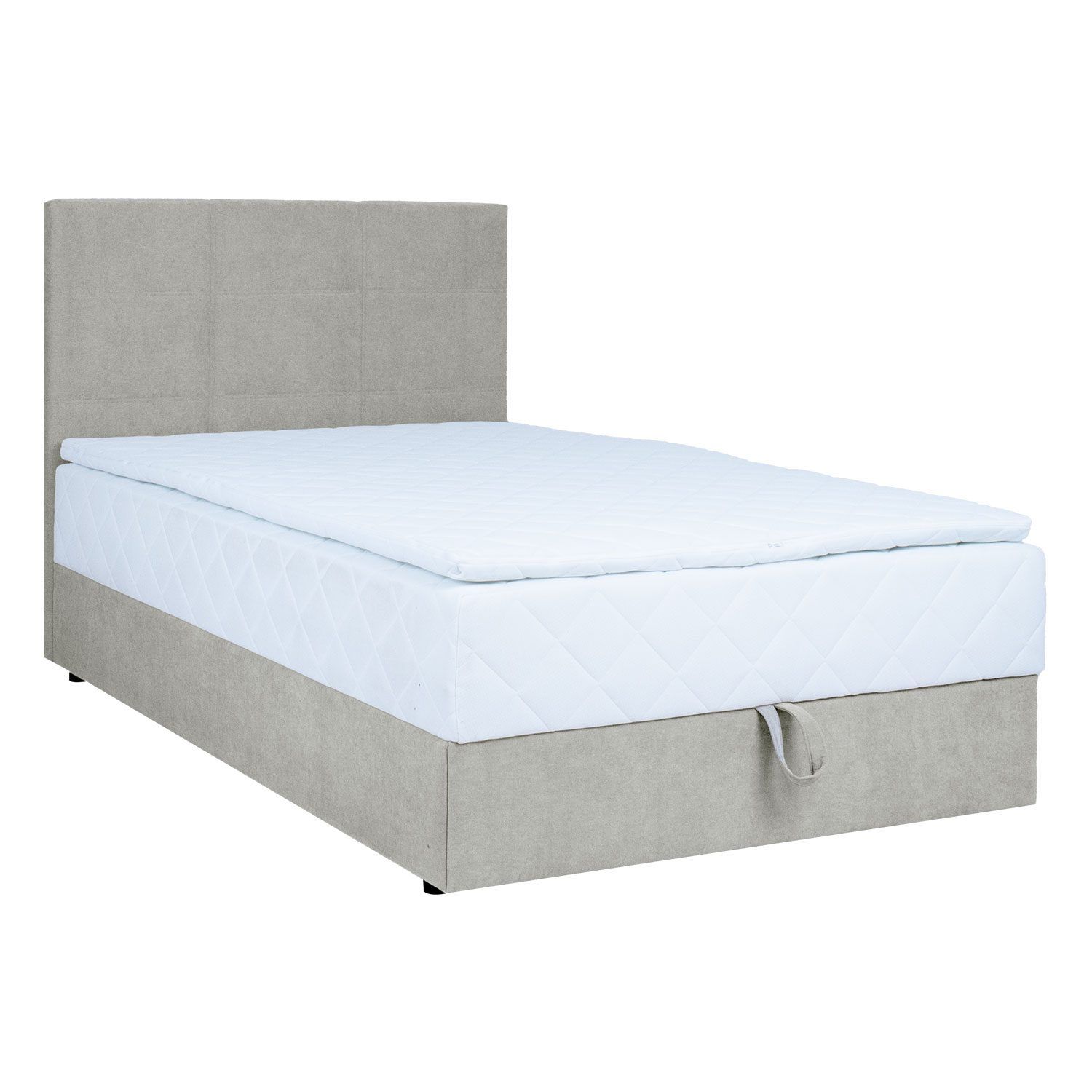 Kontinentalseng Kalen med madrass 120x200 cm - mørk beige
