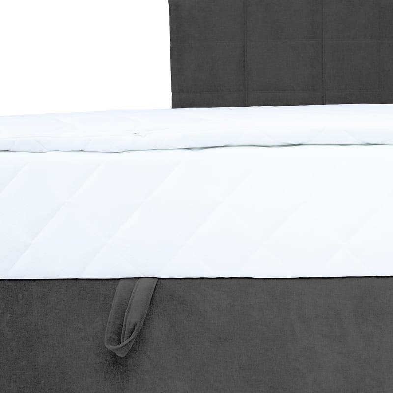 Kontinentalseng Kalen med madrass 120x200 cm - Mørk grå - Møbler - Senger - Enkeltsenger